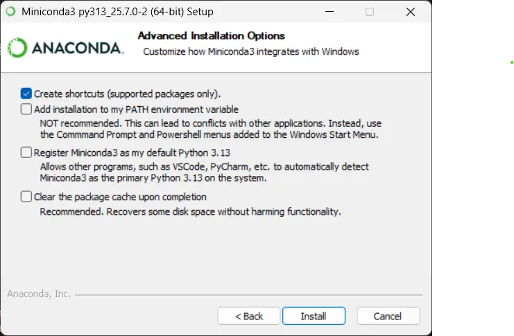 Advanced Options