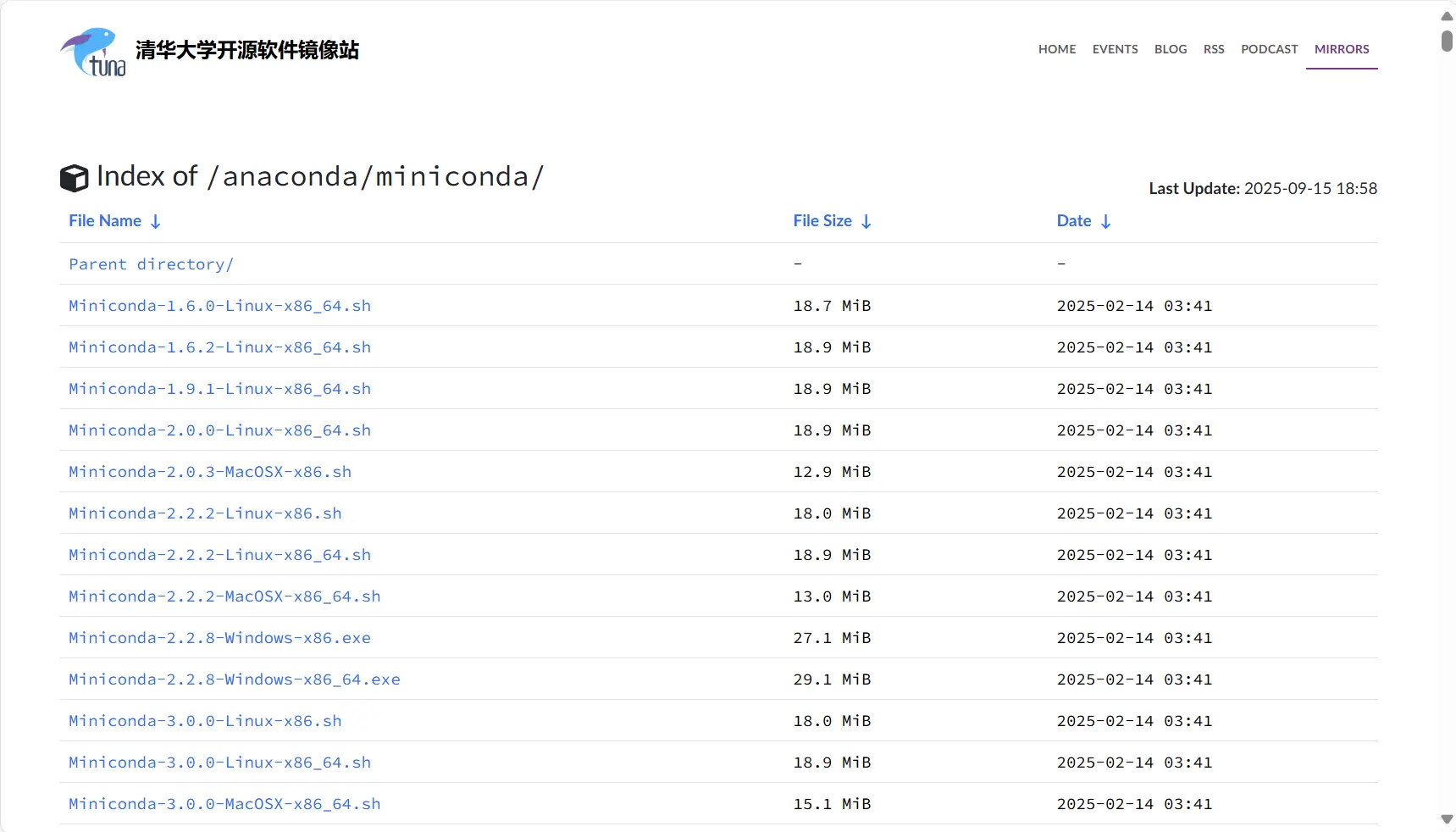 选择Miniconda版本